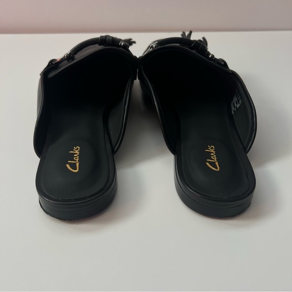 Clarks Pure2 Trim Leather Embellished Square Toe Mules - Picture 5 of 7